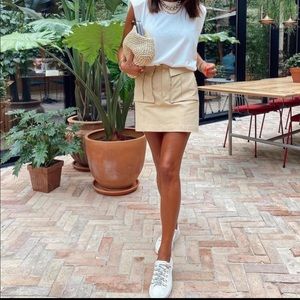 Zara linen blend mini skirt